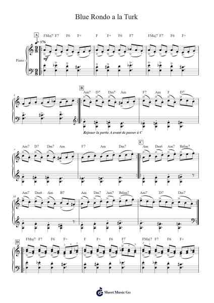 Blue Rondo a la Turk Sheet Music by The Dave Brubeck Quartet-Arr.Wentio Termaltz