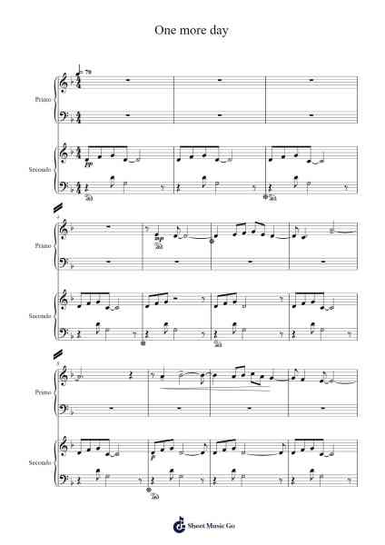 One more day Sheet Music by Lena Raine-Arr.Jorrell