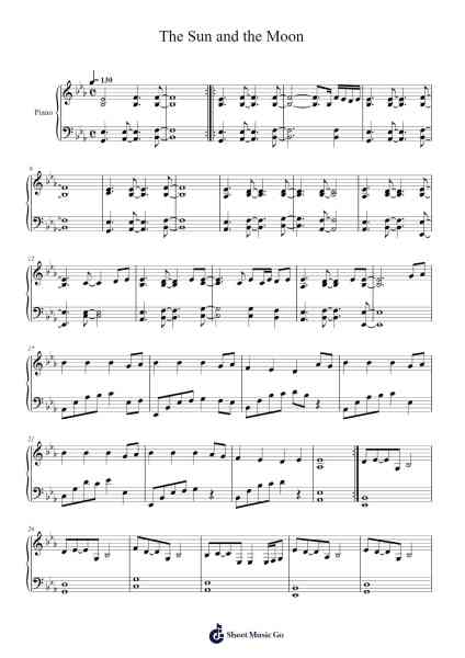 The Sun and the Moon Sheet Music by sammielou22-Arr.Tessice Irvan