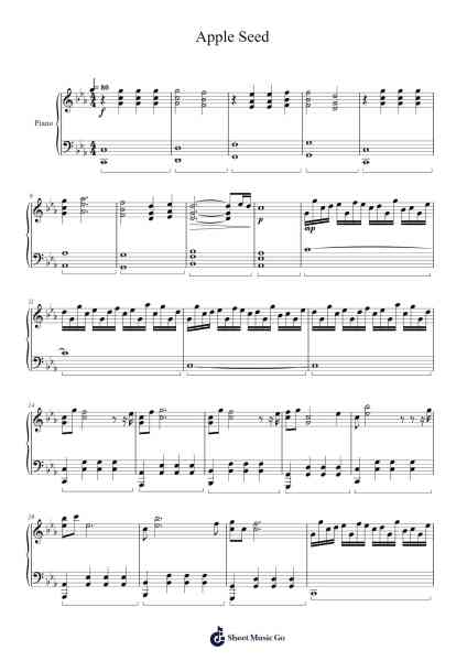 Apple Seed Sheet Music by Hiroyuki Sawano-Arr.Brandwight Gillget