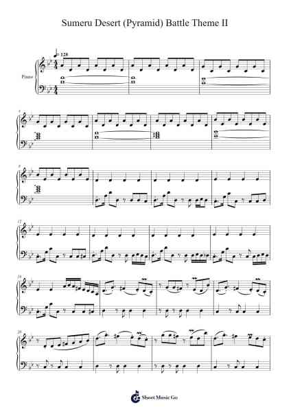 Sumeru Desert (Pyramid) Battle Theme II Sheet Music by Yu-Peng Chen-Arr.Corsay Parhys
