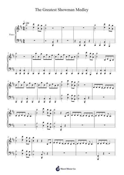 The Greatest Showman Medley Sheet Music by Benj Pasek/Justin Paul-Arr.Francesphrey Faholmes