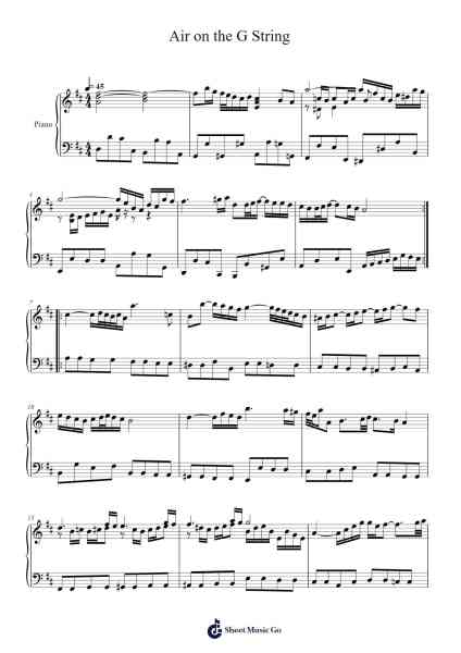 Air on the G String Sheet Music by undefined-Arr.Ldad Jeanvan
