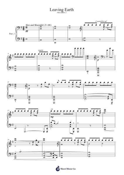Leaving Earth Sheet Music by Clint Mansell-Arr.Leighborn