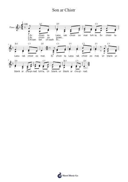 Son ar Chistr Sheet Music by Lucius Janos-Arr.Molthel
