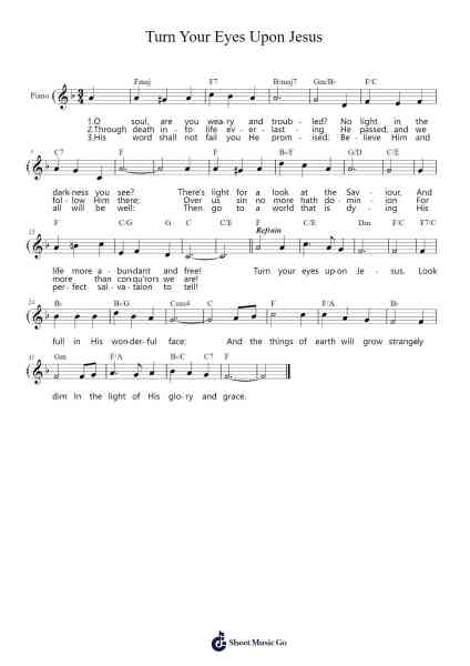 Turn Your Eyes Upon Jesus Sheet Music by Helen Lemmel-Arr.Drewyes Deirty