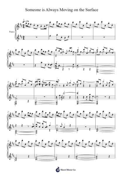 Someone is Always Moving on the Surface Sheet Music by Kota Hoshino-Arr.Egcon Maxlie