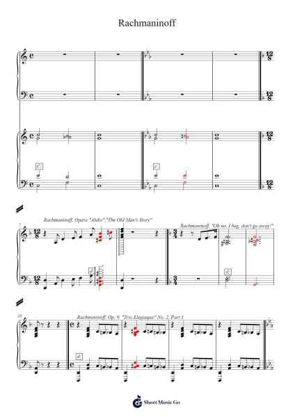 Rachmaninoff Sheet Music by Hoodlyle Joyyoung-Arr.Hawat