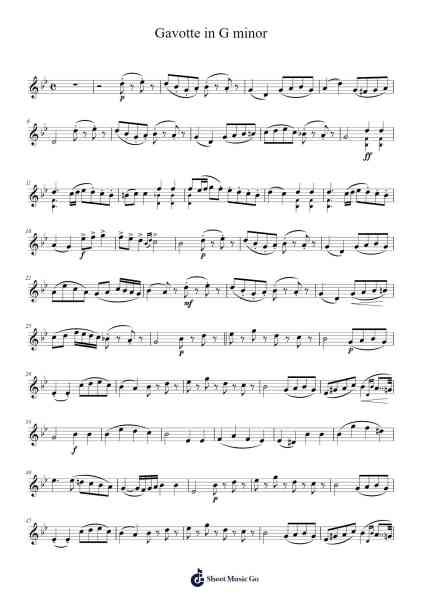 Gavotte in G Minor Sheet Music by Jean Becker-Arr.Keyjean Leighmuel