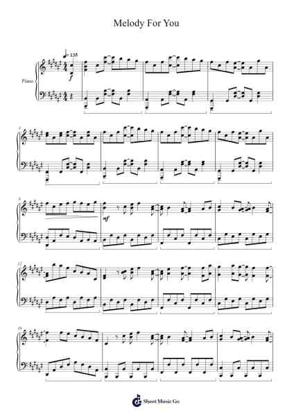 Melody For You Sheet Music by Watame Tsunomaki-Arr.Rontrine Ollyn