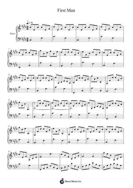 First Man Sheet Music by Misc Soundtrack-Arr.Leiflance Bessvian