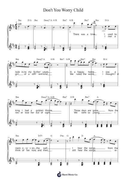 Don't You Worry Child Sheet Music by Swedish House Mafia-Arr.Mondlius