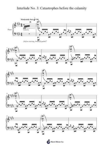 Interlude No. 3: Catastrophes before the calamity Sheet Music by DM DOKURO-Arr.Cybing Gilldrew