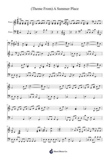 (Theme From) A Summer Place Sheet Music by Max Steiner-Arr.Jonqy Keyreed