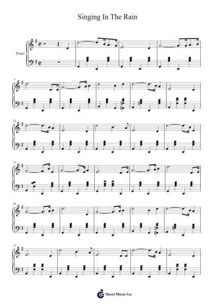 Singing In The Rain Sheet Music by Nacio Herb Brown-Arr.Vioo'neil