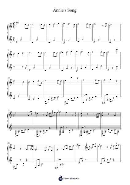 Annie's Song Sheet Music by Thad Fescilla-Arr.Keliot Hicksner