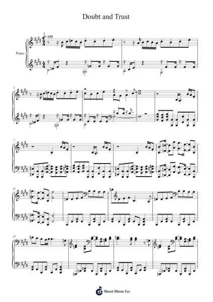 Doubt and Trust Sheet Music by Chaprone-Arr.Louisron Whitemax