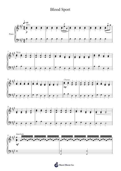 Blood Sport Sheet Music by Sleep Token-Arr.Gillling