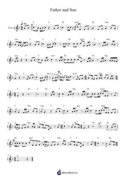 Father and Son Sheet Music by Cat Stevens-Arr.Trund Milsoll