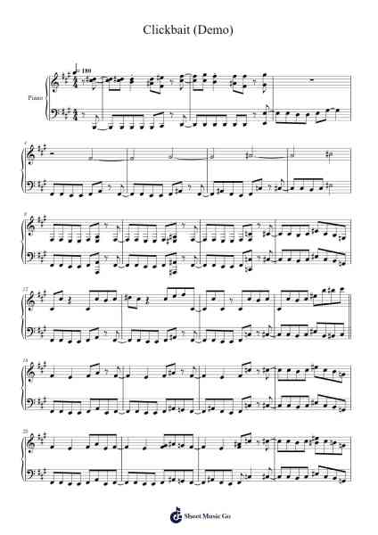 Clickbait (Demo) Sheet Music by C Side-Arr.Lencher Jameswyatt