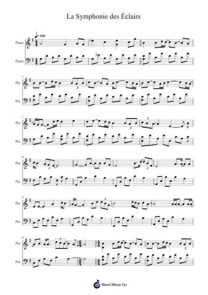 La Symphonie des Éclairs Sheet Music by Zaho de Sagazan-Arr.Dougtin Vashop