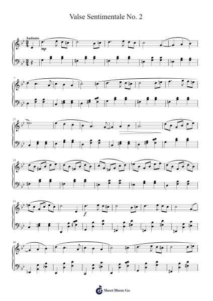 Valse Sentimentale No. 2 Sheet Music by Eric Christian von Fricken-Arr.Faulkvan