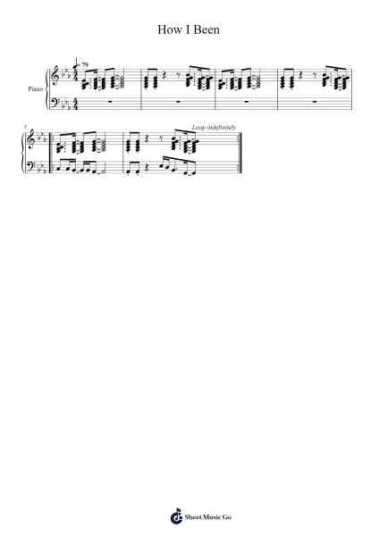 How I Been Sheet Music by Yorktie Phisopp-Arr.Make