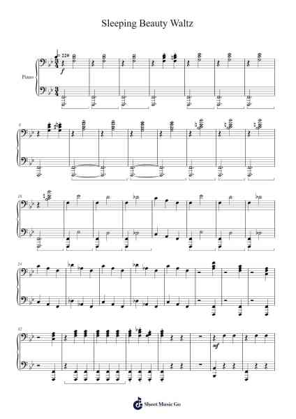 The Sleeping Beauty, Op. 66: Waltz Sheet Music by Pyotr Ilyich Tchaikovsky-Arr.Debhum Browntor