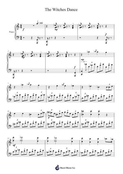 The Witches' Dance Sheet Music by Christopher Michael-Arr.Cudine Corge