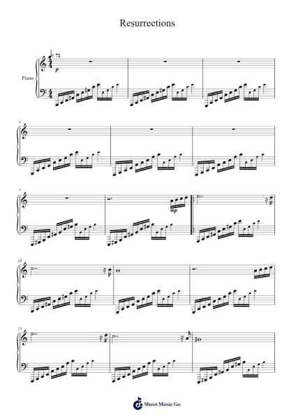 Resurrections Sheet Music by Lena Raine-Arr.Morsechi Billra