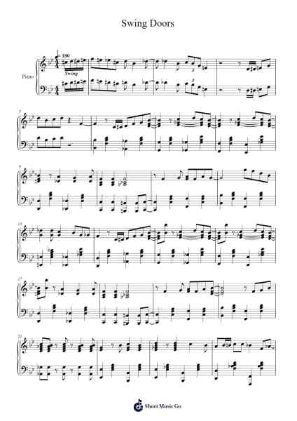 Swing Doors Sheet Music by Allan Gray-Arr.Wymo
