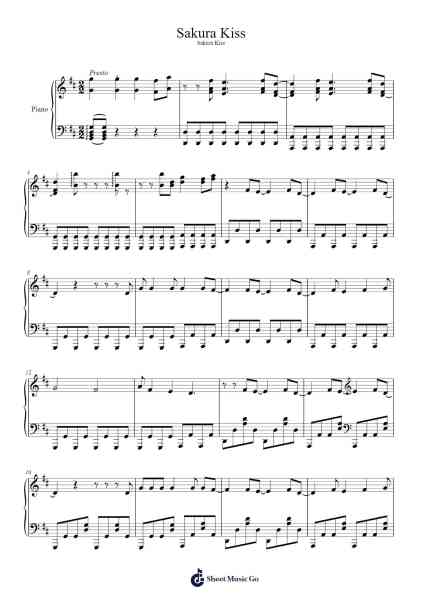 Sakura Kiss Sheet Music by Chieco Kawabe-Arr.Priestsey