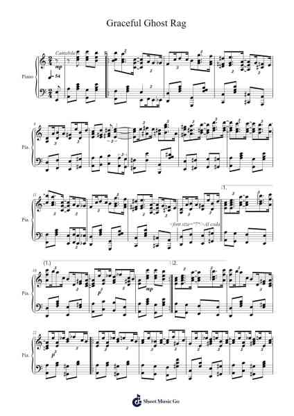 Graceful Ghost Rag Sheet Music by William Bolcom-Arr.Woolfleen Juskirk