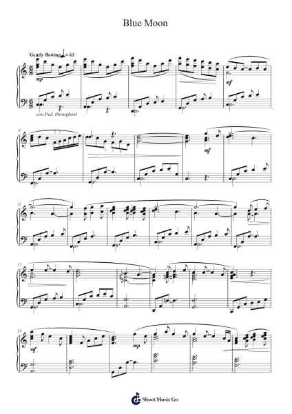 Blue Moon Sheet Music by Richard Rodgers-Arr.Leeles Stoweser
