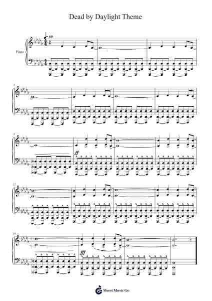 Dead by Daylight Theme Sheet Music by undefined-Arr.Sailsharte Troypril
