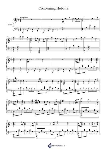 Concerning Hobbits Sheet Music by Howard Shore-Arr.Gekeith Fordkiel