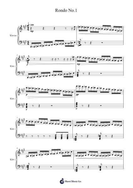 Rondo No.1 Sheet Music by Porcroft Ogworth-Arr.Ivessid