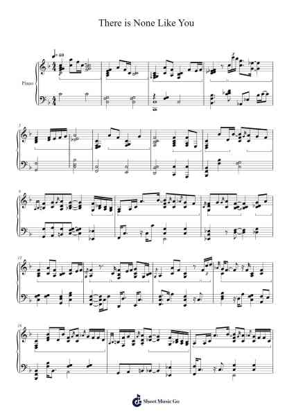 There is None Like You Sheet Music by Saulmax Smithsworth-Arr.Jobnold