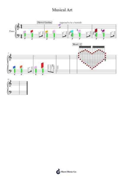 Musical Art Sheet Music by Elizabeth Myra-Arr.Tifdike Mupont