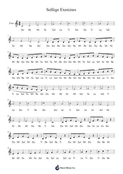 Solfege Exercises Sheet Music by Shawyan Tisibyl-Arr.Keplus
