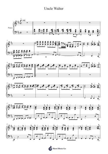 Uncle Walter Sheet Music by Ben Folds Five-Arr.Croftsdwight Rhyspiers