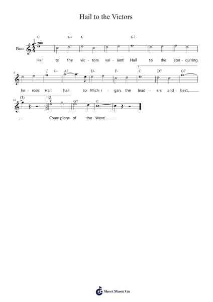 Hail to the Victors Sheet Music by Louis Elbert-Arr.Jersoon