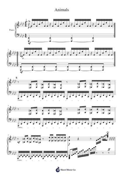 Animals Sheet Music by Martin Garrix-Arr.Yedpont