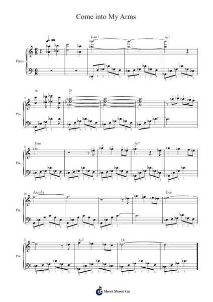 Come into My Arms Sheet Music by November Ultra-Arr.Carlphrey