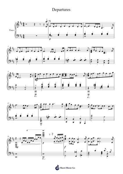 Departures Notas de música por Vincent H-Arr.Hewdys