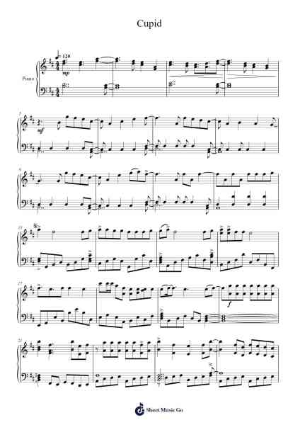 Cupid Sheet Music by FIFTY FIFTY-Arr.Gregdi