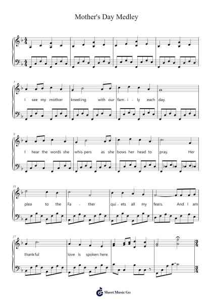 Mother's Day Medley Sheet Music by -Arr.Shedave Dwightrene