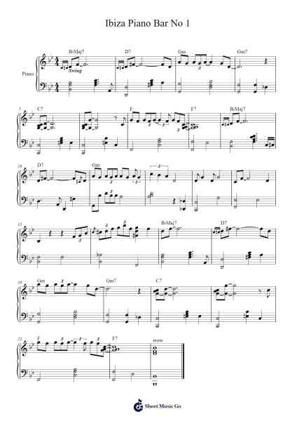 Ibiza Piano Bar No 1 Sheet Music by Neuromancer-Arr.Eveken Dougloyd