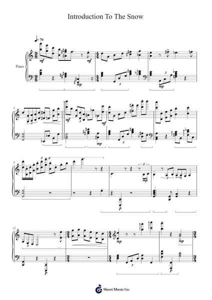 Introduction To The Snow Sheet Music by Miracle Musical-Arr.Kirkjoel