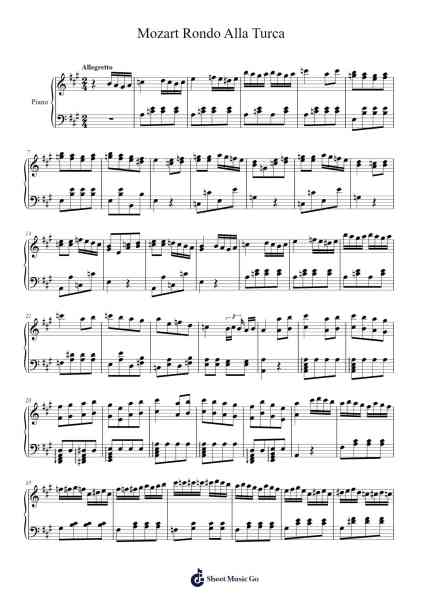 Rondo Alla Turca from Piano Sonata No. 11 in A Major, K. 331